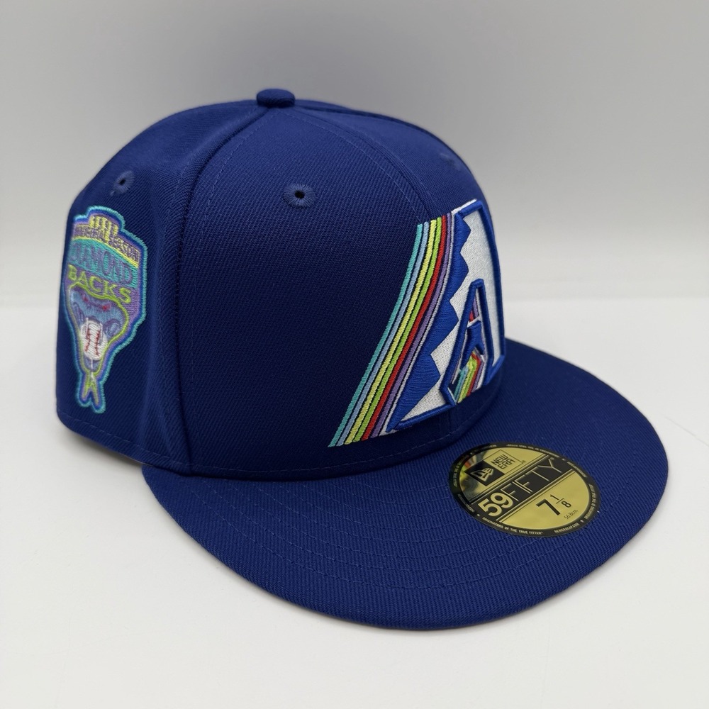 New Era 59Fifty Arizona Diamondbacks Hat Cap 7 1/8 Blue 1998 Inagural Season MLB